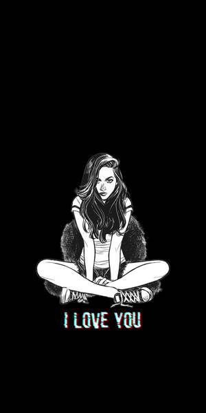 Wallpaper cu femeie cu aesthetic emo — Emo estetică GIF Fundal