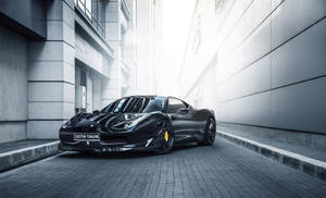 Ferrari 458 Italia modificat de Novitec gri deschis wallpaper.