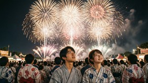 Focuri de artificii iluminează festivalul de vară din Ocean Waves. — Valuri oceanice Fundal