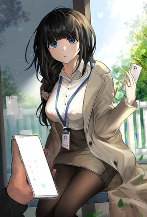 Previzualizare wallpaper fată, privire, telefon, anime, artă — Anime telefon Fundal