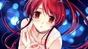 Fetita anime kawaii cu par roșu