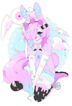 Gore Pastel — Anime drăguță fată Fundal