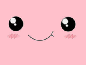 Fundal kawaii față roz drăguță.