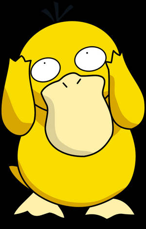 Wallpaper Psyduck Galben Semnătura Post. — Galaxy Tab S9 Ultra Fundal