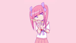 Fii tu însuți și înflorește cu Kawaii Pink — Kawaii roz Fundal