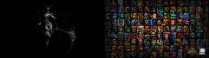Wallpaper avatare pe ecran dual. — 2560x1440 Fundal
