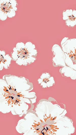 Floare albă iPhone floral — Floral iPhone Fundal