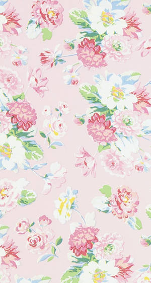 Floare Albă și Roz Floral iPhone — Floral iPhone Fundal