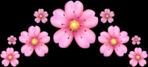 #emoticon #coroana #roz #floare #corona #emoticon #floare #trandafir - Iphone Floare Emoji Png, Png Transparent — Floarea de culoare roz Fundal