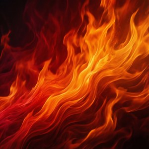 Un wallpaper abstract intens, cu gradient roșu-portocaliu și textură de foc. — Pixel Watch 3 Fundal