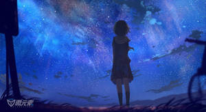 Fond Chromebook fată anime wallpaper — Chromebook Fundal