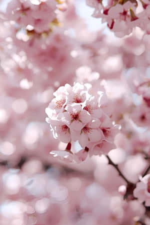 sakura, ramură de copac, floare de primăvară, floare, primăvară, floare roz, înflorire, cireș înflorit, copac, înflorit, plantă, roz, lumină, raze de soare, petale de flori, natură — Floarea de culoare roz Fundal