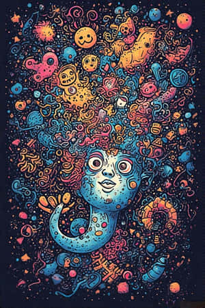 jucăuș,doodle,artă digitală,ciudat,creativitate,linii netede,stilat,distractiv,fond de ecran — iPhone 4 Fundal