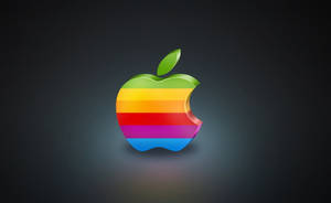 Fond de ecran Macbook Air cu logo Apple curcubeu — MacBook Air Fundal