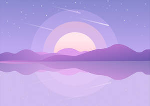 Fond de ecran estetic mov noapte pentru desktop — Estetic desktop GIF Fundal