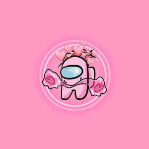 Fond de ecran roz estetic cu echipaj Among Us — Roz estetic GIF Fundal