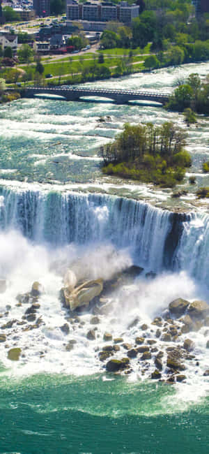 Fundal iPhone X Cascada Niagara — Oppo K14 Fundal
