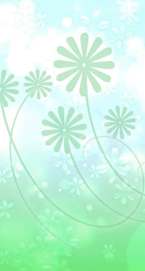Fond verde pastel — Flori Fundal