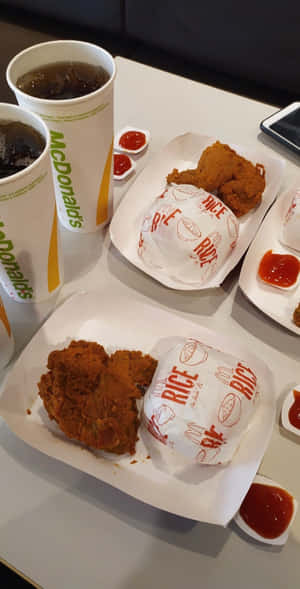 Imagini cu mâncare McDonald's — Pixel Fold Fundal