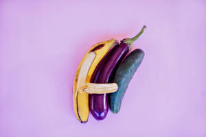 Fructe și legume sugestive — Mov pastel violet Fundal