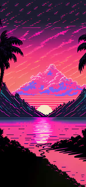 Fundal Vaporwave — HMD Aura 2 Fundal