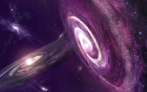 Frumusețea Galaxiei Purpurii — Galaxie violetă Fundal