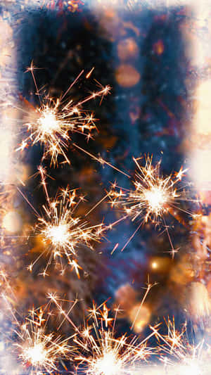 Fundal Focuri de Artificiu — Aur estetic Fundal