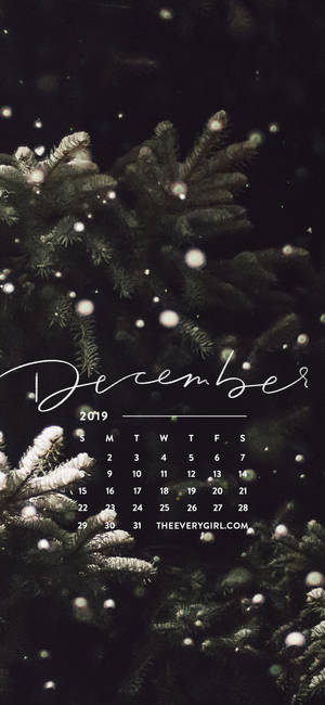 Fundal de iarnă decembrie minimalist pentru iPhone de Crăciun — Craciun iPhone Fundal