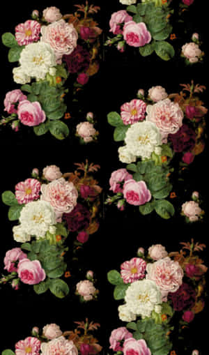 Fundal floral întunecat captivant — Tecno Megapad Fundal