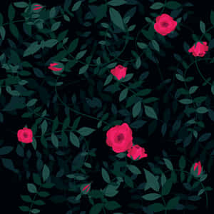 Fundal floral întunecat fermecător — iPad Pro 11 Fundal