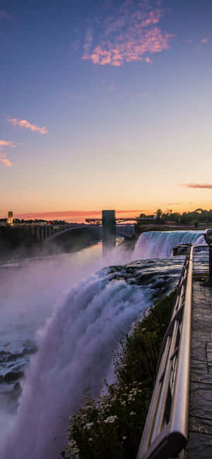 Iphone X Niagara Falls Background — Moto G77 Fundal