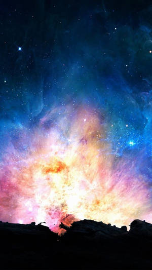 Fundal telefon cu galaxie interstelară — Galaxy phone Fundal