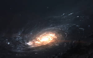Fond de ecran uimitor al galaxiei Andromeda în spațiul cosmic
