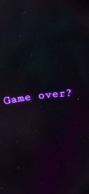 Game Over Negru și Violet Estetic — iPhone 12 Pro Max Fundal