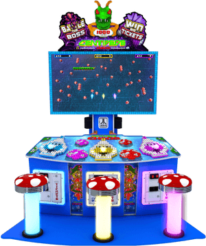 Gameplay la Cabinetul Arcade Centipede — Albastru închis Fundal