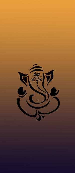 Ganesh Galben Negru Ombre iPhone — Galaxy Z Flip Fundal