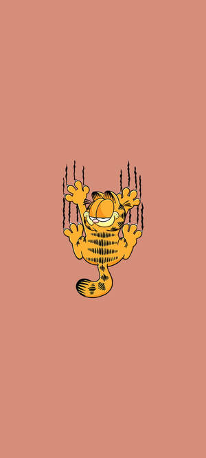 Cute Aesthetic Cartoon Garfield — Honor Magic V5 Fundal
