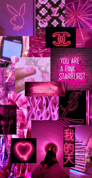 Imagini estetice roz neon — Roz deschis estetic Fundal