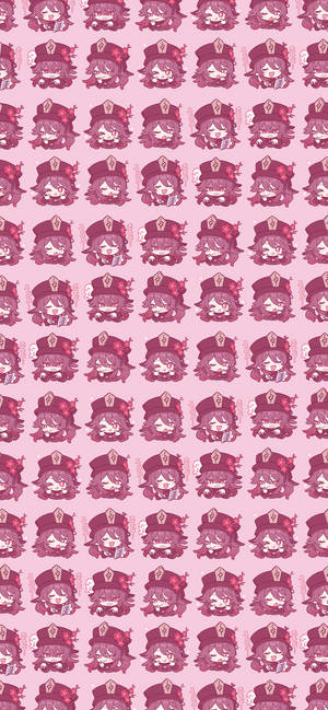 Wallpaper Genshin Impact Hu Tao model roz — iPhone 12 mini Fundal