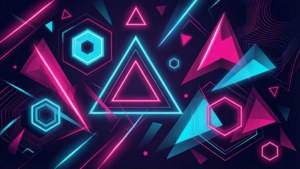 Forme geometrice abstracte cu culori neon pentru gaming. — GIF de gaming Fundal