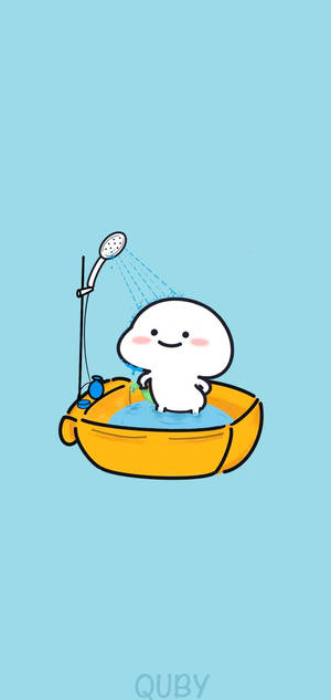 Giddy Pentol Taking A Bath — iPhone 13 Fundal