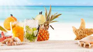 Gin Mix Fructat Băutură Tropicală — Chromebook Fundal
