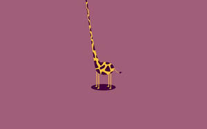 Girafă Estetică Minimalistă — Estetică minimalistă Fundal
