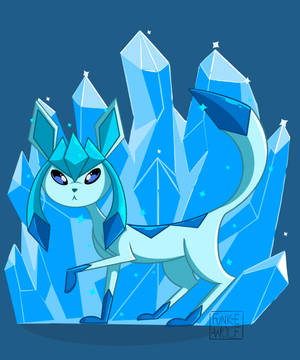 Fond de ecran Glaceon Artă Caricatură — Galaxy Z Fold 5 Fundal