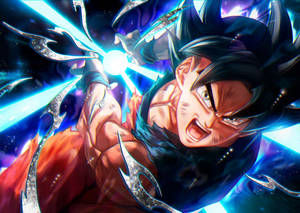 Goku Anime Efectuând Atacul Dragon Ball în 8K — Dragon ball super GIF Fundal