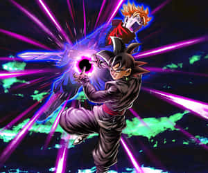 Goku Black în Acțiune Intensă — Goku Negru Fundal