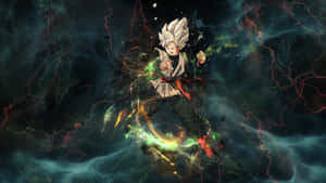 Goku Black în Poziție de Luptă Aprinsă