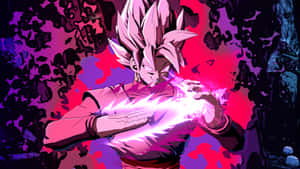 Goku Black încărcându-și puterea în luptă
