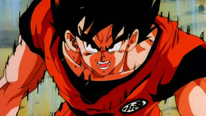 Fond de ecran cu Son Goku în acțiune.