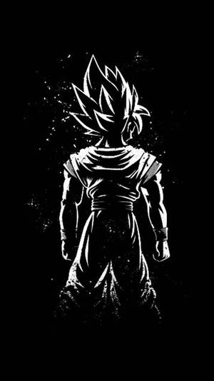 Goku Negru Monocrom Telefon